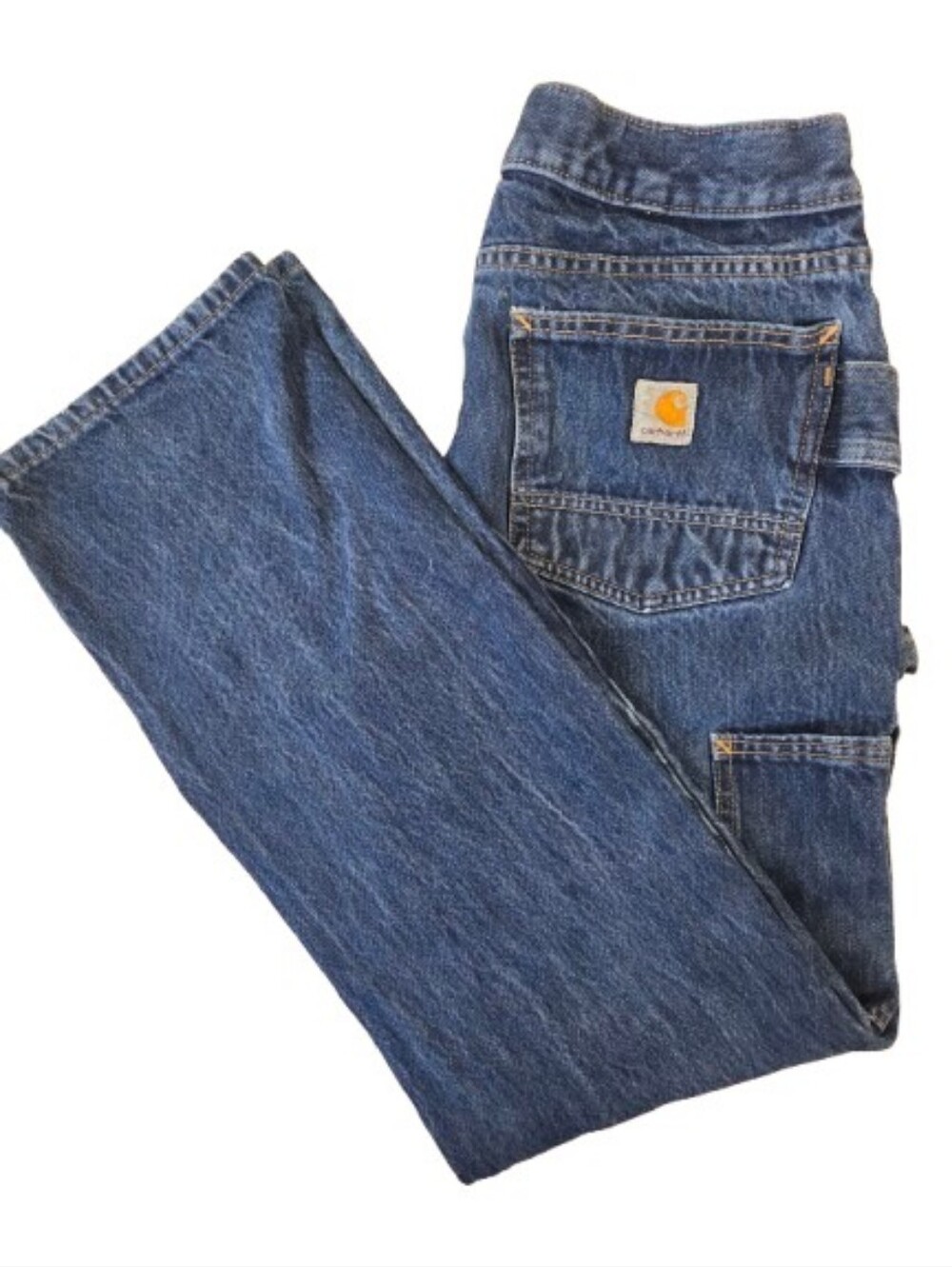Carhartt Men's Dark Wash Relaxed Fit Carpenter Jeans 30X30